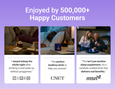 Promotional banner showing headline ‘Enjoyed by 500,000 plus Happy Customers’ and three testimonial quotes from Wired, CNET, and MSN